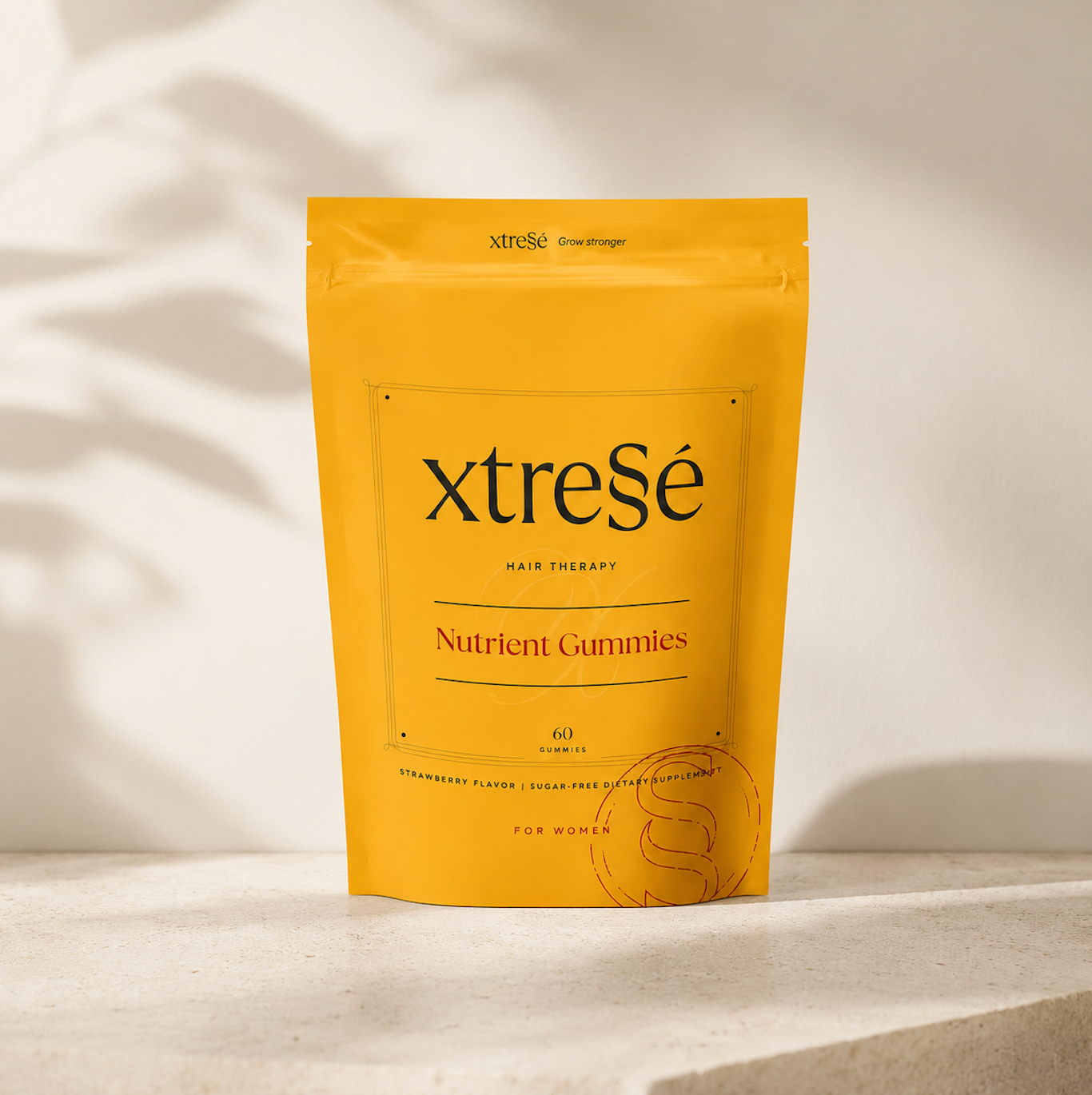 Xtrese Nutrient Gummies on a shelf at L&P Skin Shop