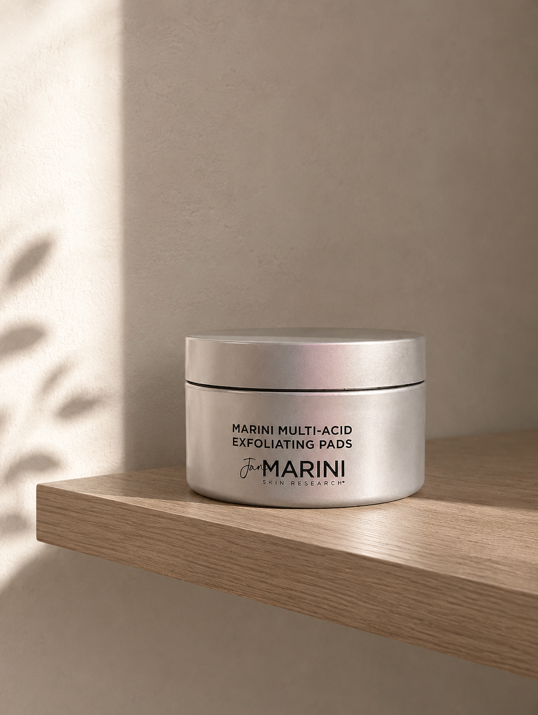 Marini multi-acid exfoliating pads on counter at L&P Skin Shop