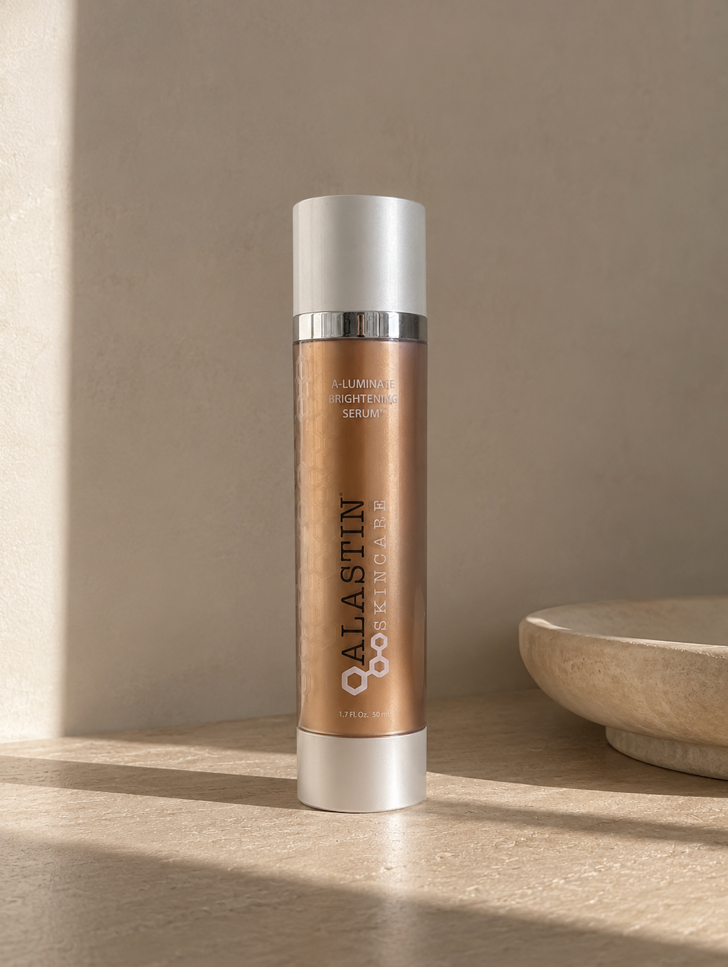 Alastin brightening serum on counter at L&P Skin Shop
