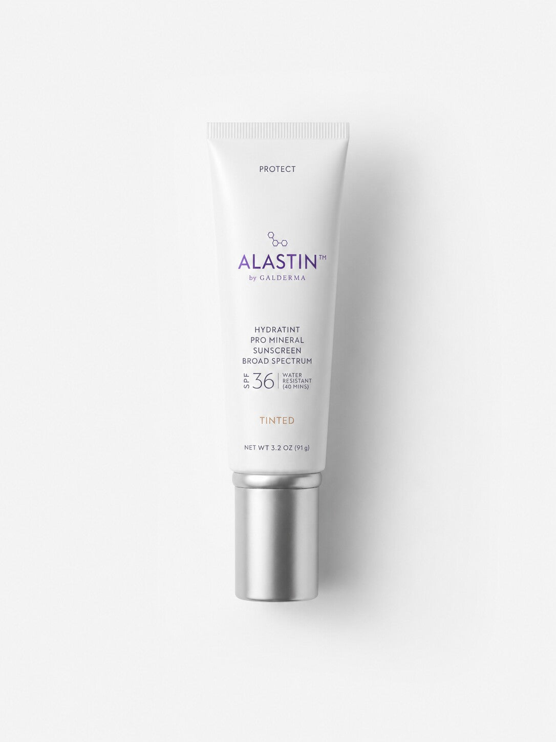 ALASTIN HydraTint Pro Mineral SPF 36 tinted mineral sunscreen in a squeeze tube with pump.