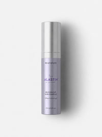 ALASTIN Restorative Skin Complex anti-aging serum in a lavender and silver airless bottle.