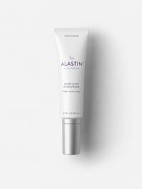 ALASTIN Ultra Light Moisturizer in a white squeeze tube with pump for lightweight daily hydration.