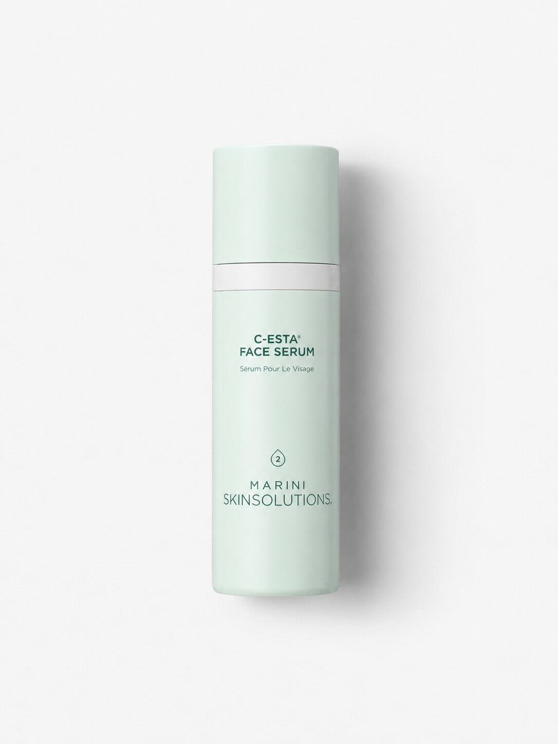 Jan Marini C-ESTA Face Serum with vitamin C and DMAE in a sage green bottle.