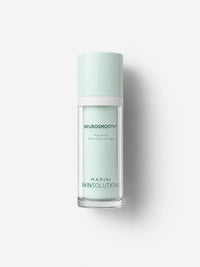 Jan Marini NeuroSmooth Face Serum peptide serum in a mint green bottle.