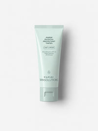 Jan Marini Physical Protectant Tinted SPF 45 mineral sunscreen in a sage green squeeze tube.