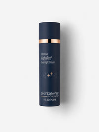 skinbetter science Intensive AlphaRet Overnight Cream 1 oz navy pump bottle, a retinoid night cream for wrinkles.