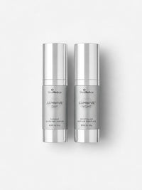 SkinMedica LUMIVIVE Day and Night System, two-step damage defense and revitalize repair serums