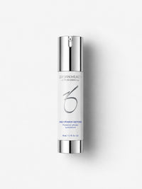 ZO Skin Health Daily Power Defense antioxidant serum in a 1.7 oz white airless pump to strengthen the skin barrier.